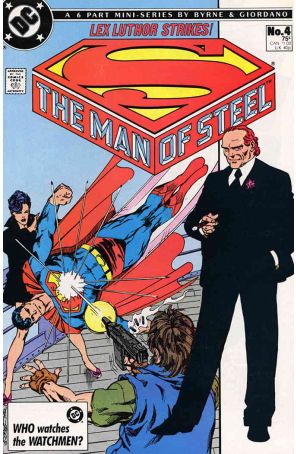 Man of Steel (Mini-Series) 4 published by DC with cover art by John Byrne