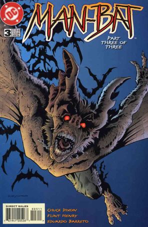 Man-Bat (3rd Series) 3 published by DC with cover art by Flint Henry