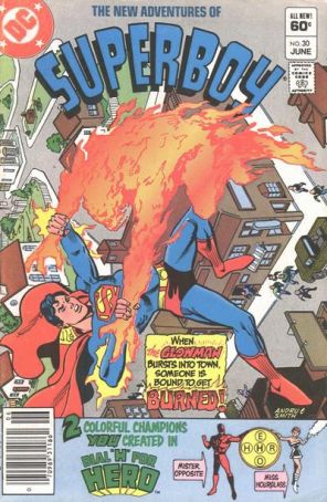 The New Adventures of Superboy 30 (Newsstand) published by DC with cover art by Ross Andru
