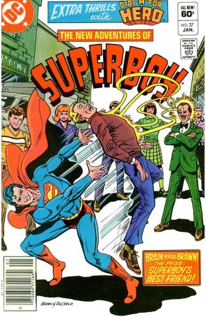 The New Adventures of Superboy 37 (Newsstand) published by DC with cover art by Ross Andru