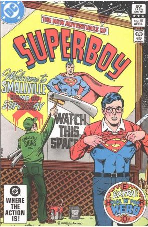 The New Adventures of Superboy 40 published by DC with cover art by Howard Bender