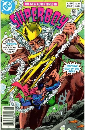 The New Adventures of Superboy 44 (Newsstand) published by DC with cover art by Gil Kane