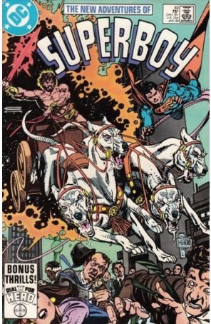 The New Adventures of Superboy 49 published by DC with cover art by Gil Kane