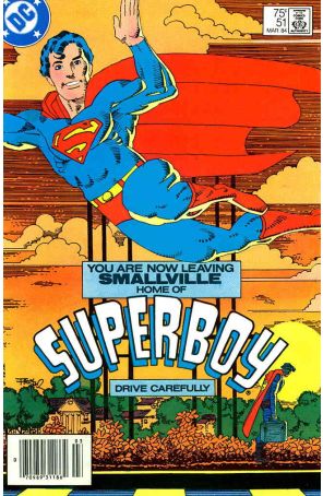The New Adventures of Superboy 51 (Newsstand) published by DC with cover art by Frank Miller