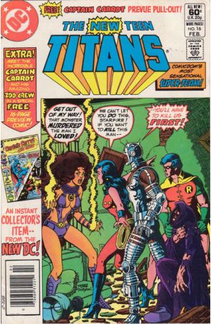 New Teen Titans (1st Series) 16 (Newsstand) published by DC with cover art by George Pérez