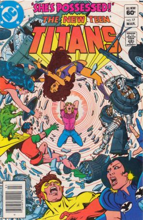 New Teen Titans (1st Series) 17 (Newsstand) published by DC with cover art by George Pérez