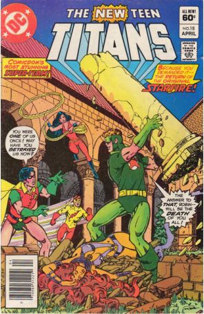 New Teen Titans (1st Series) 18 (Newsstand) published by DC with cover art by George Pérez