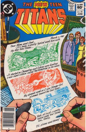 New Teen Titans (1st Series) 20 (Newsstand) published by DC with cover art by George Pérez