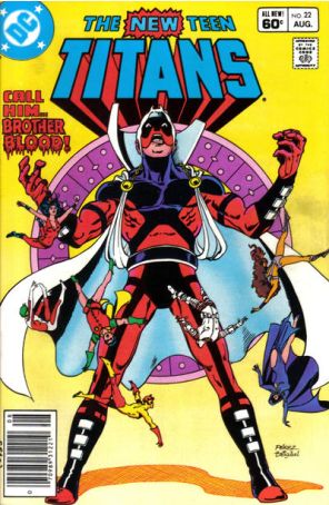 New Teen Titans (1st Series) 22 (Newsstand) published by DC with cover art by George Pérez