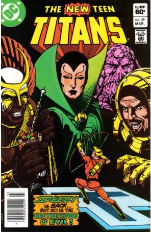 New Teen Titans (1st Series) 29 (Newsstand) published by DC with cover art by George Pérez