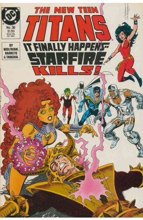 New Teen Titans (2nd Series) 36 published by DC with cover art by Eduardo Barreto