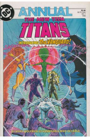 New Teen Titans (2nd Series) Annual 1 published by DC with cover art by Ed Hannigan