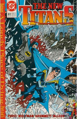 The New Titans 61 published by DC with cover art by George Pérez