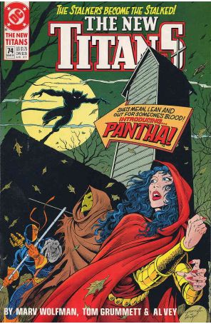 The New Titans 74 published by DC with cover art by Tom Grummett