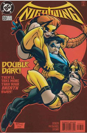 Nightwing 33 published by DC with cover art by Scott McDaniel