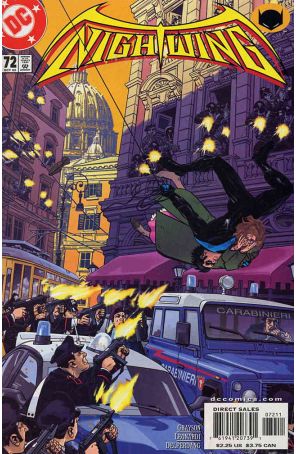 Nightwing 72 published by DC with cover art by Michael Golden