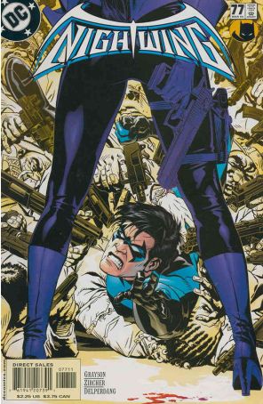 Nightwing 77 published by DC with cover art by Michael Golden