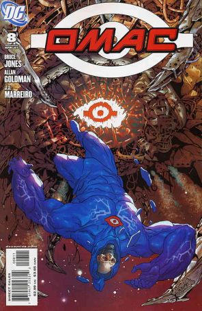 Omac (2nd Series) 8 published by DC with cover art by Renato Guedes