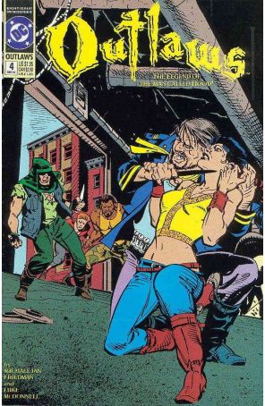 Outlaws (DC) 4 published by DC with cover art by Luke McDonnell