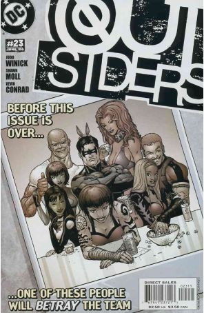 Outsiders (3rd Series) 23 published by DC with cover art by Doug Mahnke