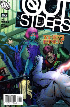 Outsiders (3rd Series) 25 published by DC with cover art by Mike McKone