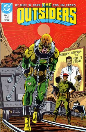 Outsiders (1st Series) 11 published by DC with cover art by Jim Aparo