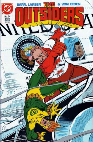 Outsiders (1st Series) 24 published by DC with cover art by Jim Aparo