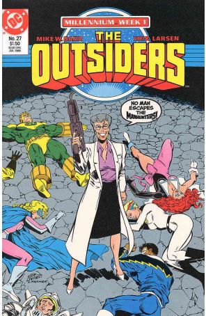 Outsiders (1st Series) 27 published by DC with cover art by Erik Larsen