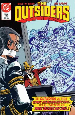 Outsiders (1st Series) 6 published by DC with cover art by Jim Aparo