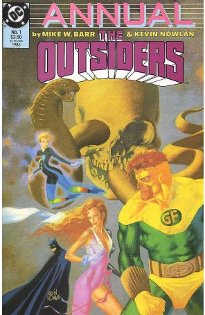 Outsiders (1st Series) Annual 1 published by DC with cover art by Kevin Nowlan