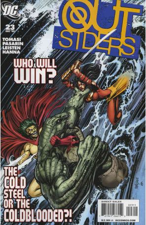 Outsiders (4th Series) 23 published by DC with cover art by Tom Mandrake