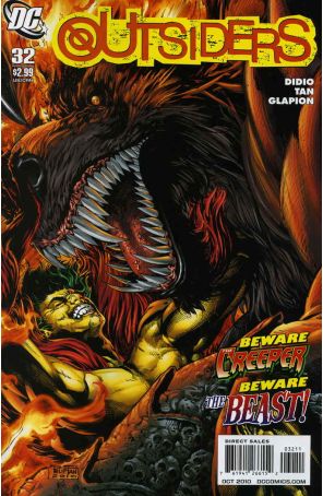 Outsiders (4th Series) 32 published by DC with cover art by Philip Tan