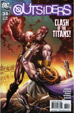 Outsiders (4th Series) 34 published by DC with cover art by Philip Tan