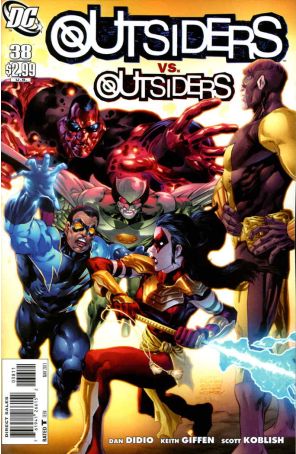 Outsiders (4th Series) 38 published by DC with cover art by Philip Tan