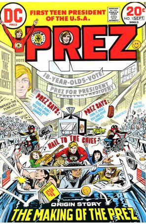 Prez 1 published by DC with cover art by Jerry Grandenetti