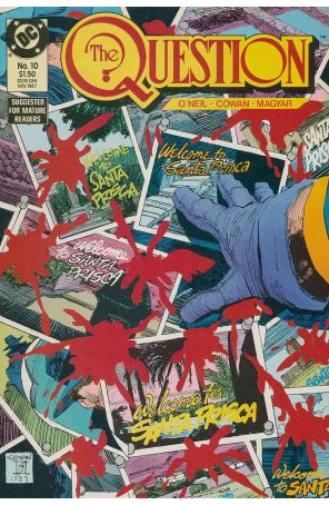 The Question 10 published by DC with cover art by Denys Cowan and Bill Sienkiewicz