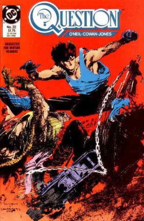 The Question 22 published by DC with cover art by Denys Cowan and Bill Sienkiewicz