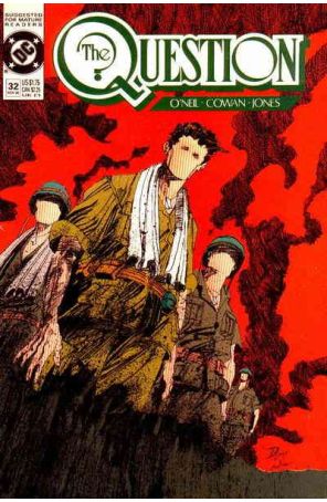 The Question 32 published by DC with cover art by Denys Cowan
