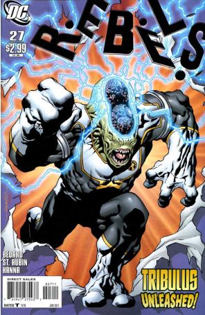 R.E.B.E.L.S. (2nd Series) 27 published by DC with cover art by Aaron Lopresti