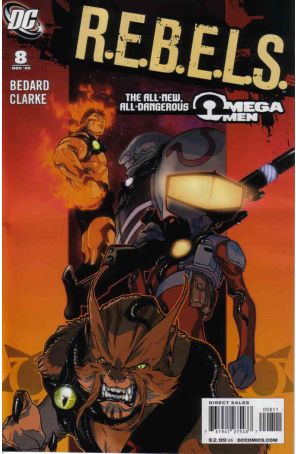 R.E.B.E.L.S. (2nd Series) 8 published by DC with cover art by Kalman Andrasofszky