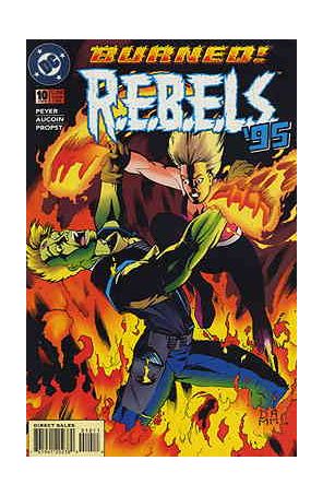 R.E.B.E.L.S. 10 published by DC with cover art by Derec Aucoin