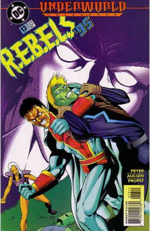 R.E.B.E.L.S. 13 published by DC with cover art by Derec Aucoin