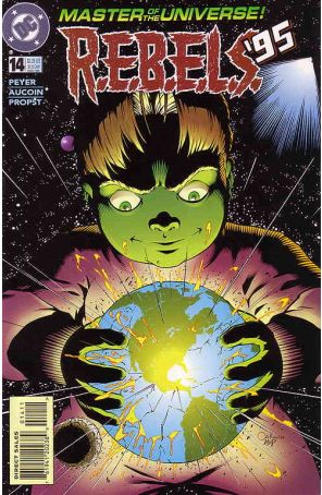 R.E.B.E.L.S. 14 published by DC with cover art by Derec Aucoin