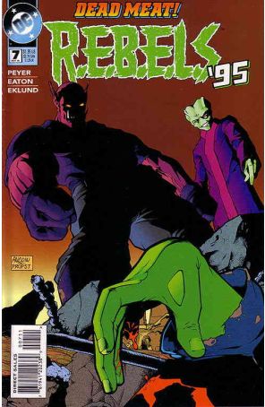 R.E.B.E.L.S. 7 published by DC with cover art by Derec Aucoin