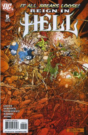 Reign In Hell 5 published by DC with cover art by Justiniano