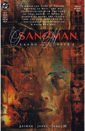 Sandman 23 published by DC with cover art by Dave McKean