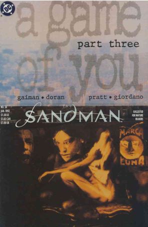 Sandman 34 published by DC with cover art by Dave McKean