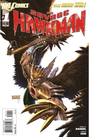 The Savage Hawkman 1 published by DC with cover art by Philip Tan