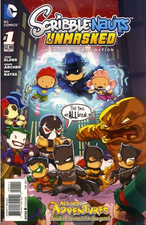 Scribblenauts Unmasked: A Crisis of Imagination 1 published by DC with cover art by Adam Archer