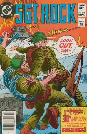 Sgt. Rock 368 (Newsstand) published by DC with cover art by Joe Kubert
